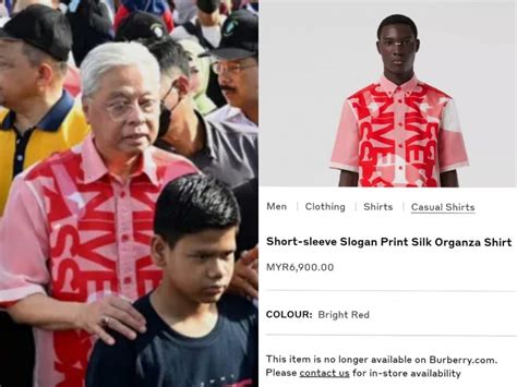 malaysian prime minister burberry|PM Ismail Sabri Dons RM6900 Burberry Shirt At Local Event, .